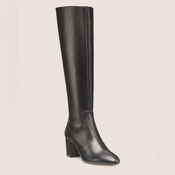 NEW Stuart Weitzman YULIANA 60 KNEE-HIGH ZIP BOOT in black leather - Picture 8 of 15
